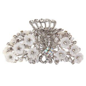 Chic Vintage Alloy Fancy Hair Claw Jaw Clips Pins - Women Rhinestone Crystal No-